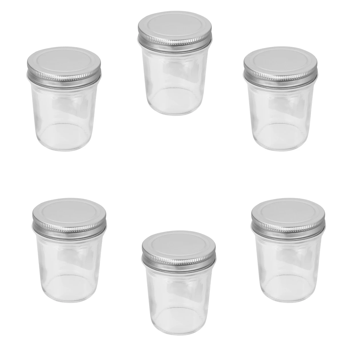 6PCs Jam Jar Durable Practical Transparent Portable Caviar Bottle Glass Honey Storage for Kitchen Home | Дом и сад