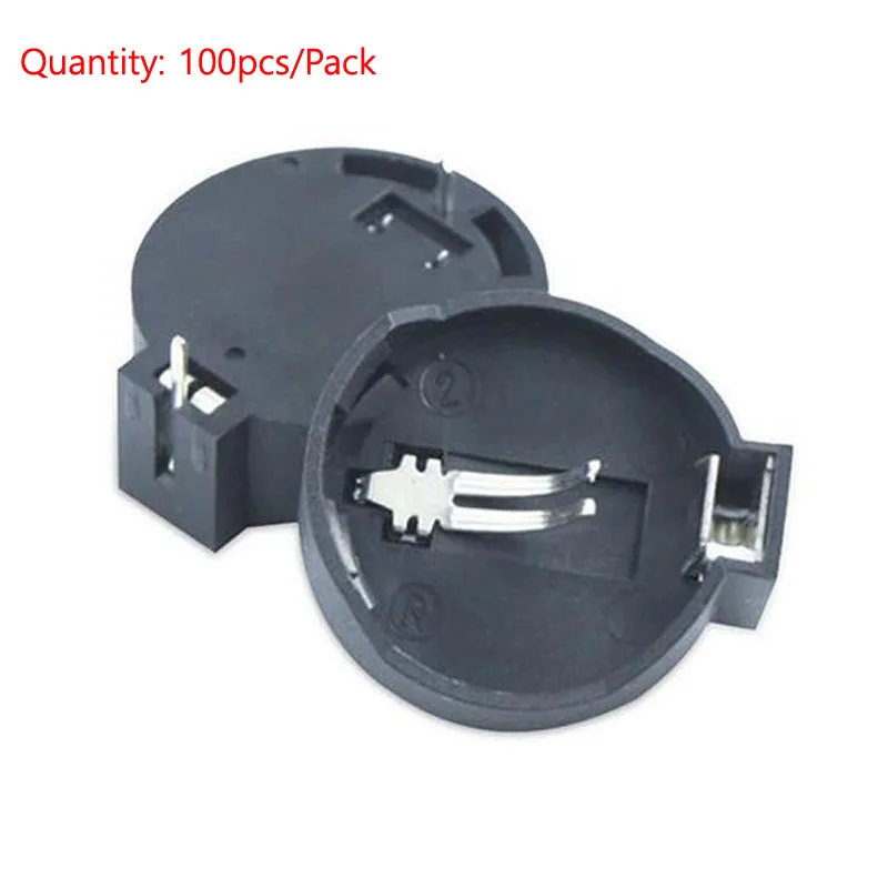 

Lot 100pcs/Pack BS-2-1 CR2032 ML2032 LIR2032 CR2025 Cell Coin Button Battery Holder 3V 2032 2025 Battery Box Socket Case
