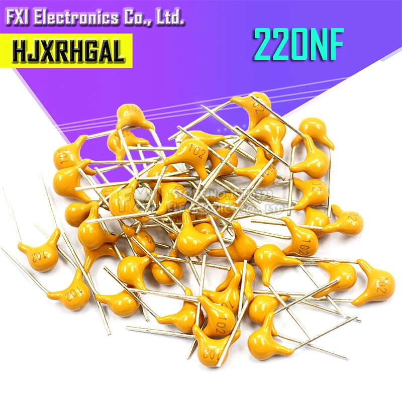100 шт. 220NF 0 22 мкФ 20% 5 08 мм 224 с алюминиевой крышкой 50В MLCC многослойный монолитный