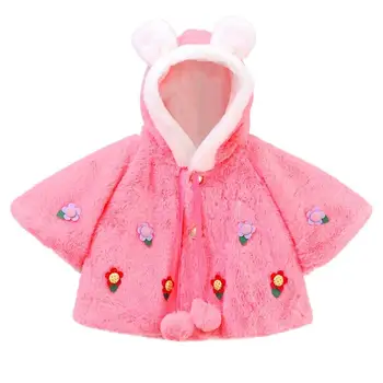 

Baby Coats Girl Kids Korean Cotton Warm Long-Sleeves Daily Leisure Popular Embroidery Buttons Lovely Lapel Jacket