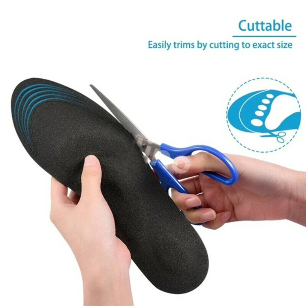 Oeak Нескользящие стельки Orthotic Мужская обувь без каблука свода стопы Поддержка стелька из пены с эффектом памяти дышащие туфли-лодочки коврик для Для мужчин