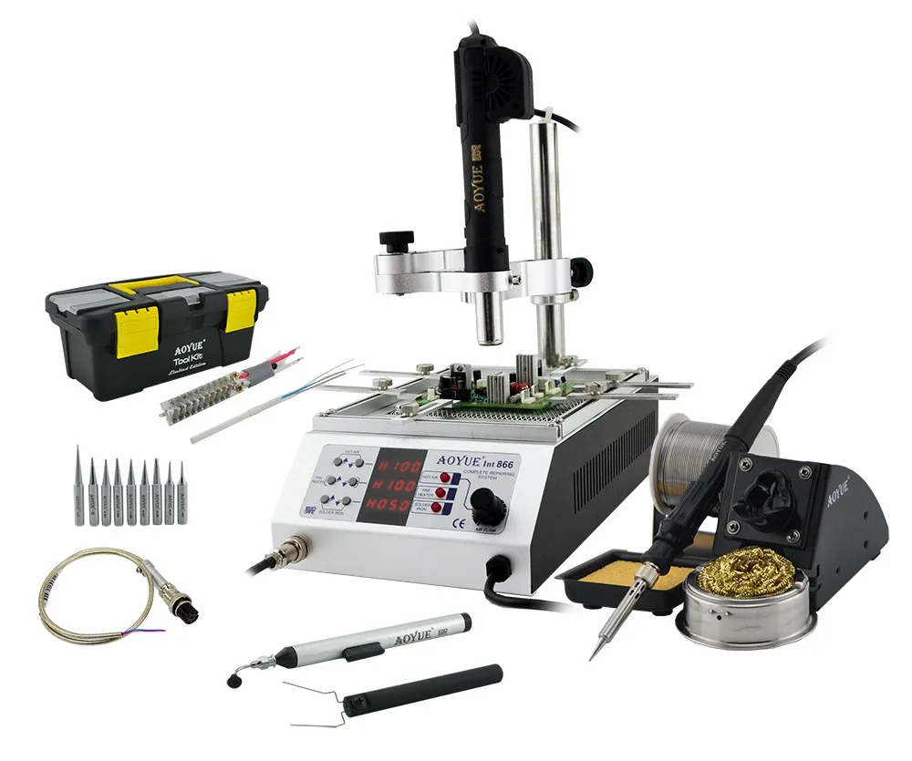 

Hot Air Rework Soldering Station with Pre-heaterAOYUE 866