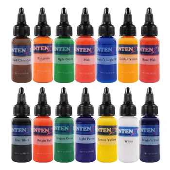 

Professional Tattoo Ink Set 30ml / Bottle Tattoo Pigment Set 14 pieces Permanent Makeup Paint Body Painting Tattoo InkTattoo