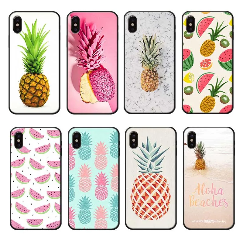 For iPhone 11 Pro Max 2019 Clear Soft Silicone Phone Case Summer Fruit Pineapple watermelon |
