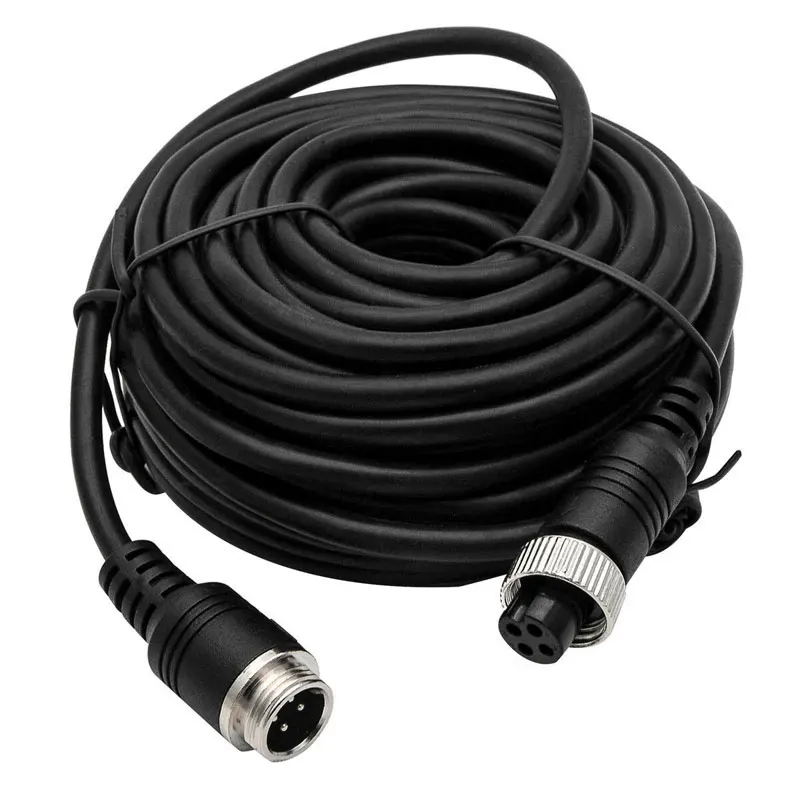 4-Pin Aviation Video Extension Cable 1M 2M 3M 5M 6M 8M 10M 15M 20M for CCD Reversing Camera Camper Trailer