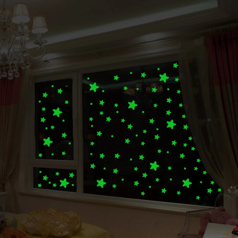

457PCS Luminous Star Sticker Glows In The Dark For Bedroom Living Room Kindergarten Children's Room Self-Adhesive Wall Sticker