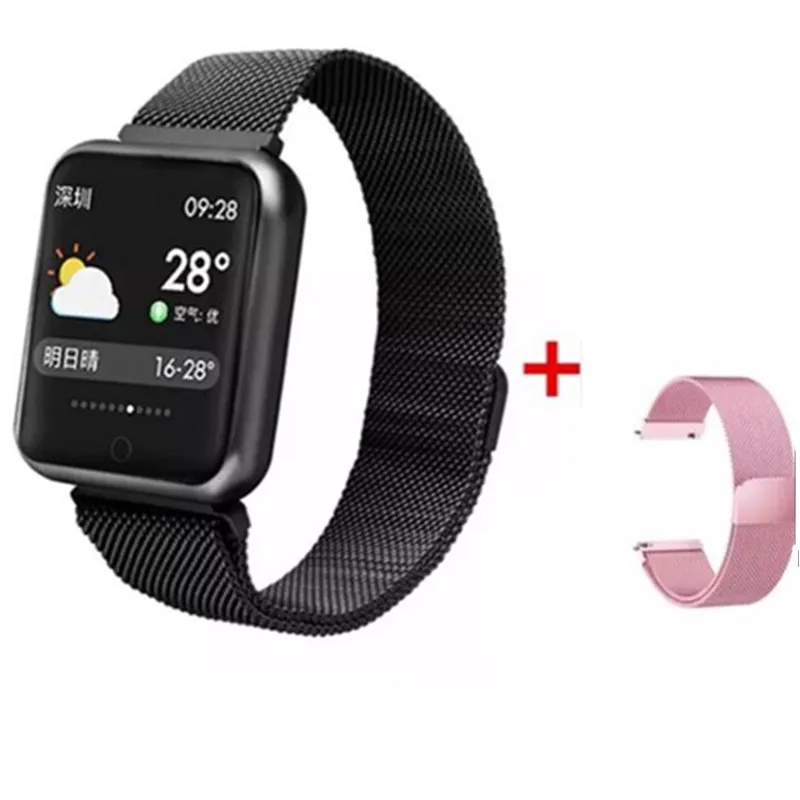 P68-Match 4 Bluetooth умные часы P68 с поддержкой кровяного кислорода, давления, сердечного ритма, IP68 Водонепроницаемые спортивные умные часы для Xiaomi Apple IWO12 P90 - Цвет: P68-Match 4