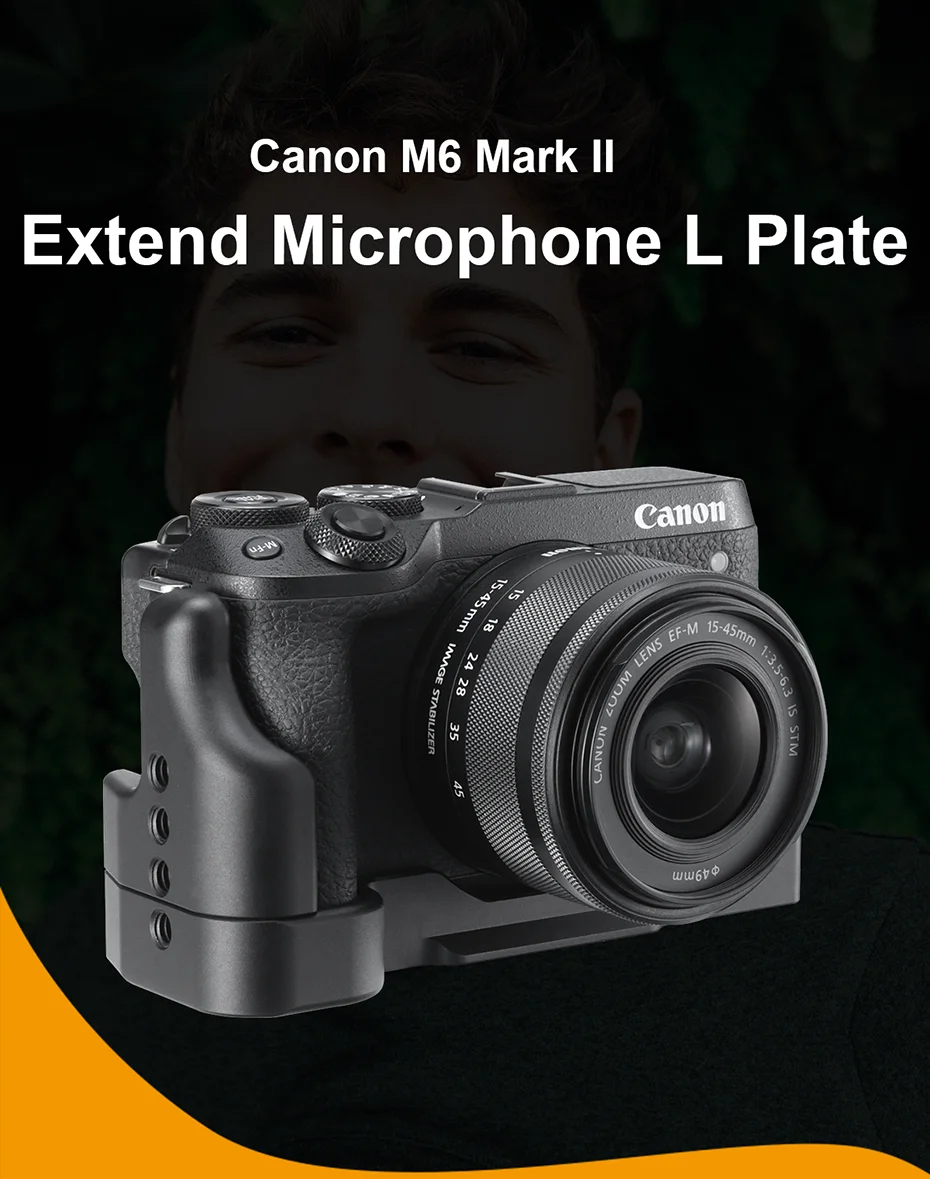 UURig R029 микрофон L Пластина для Canon M6 Mark II металлическая пластина быстрого крепления Холодный башмак 1/4 винт