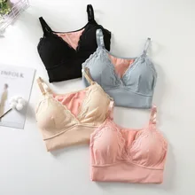 Женская мода Грудь Pad Camisole бесшовные красота сзади кружева обернутый грудь нижнее белье