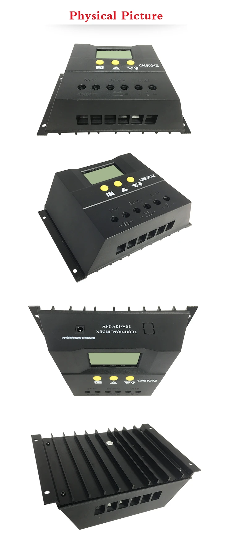 Солнечный регулятор заряда аккумулятора Температура 20A 30A 40A 50A 60A 12 V/24 V заряд ШИМ ЖК-дисплей панели солнечных батарей напряжение генератора тока