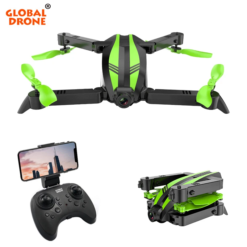 Global Drone SPYDER X Quadrocopter Drones with Camera HD Wide Angle RC Helicopter WIFI FPV Foldable Quadcopter Mini
