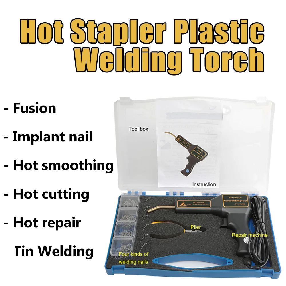 50W Handy Plastics Welders Garage Tools Staplers Machine Staple PVC Repairing Machine Car Bumper Repairing Stapler Welding Tool best soldering station Welding Equipment