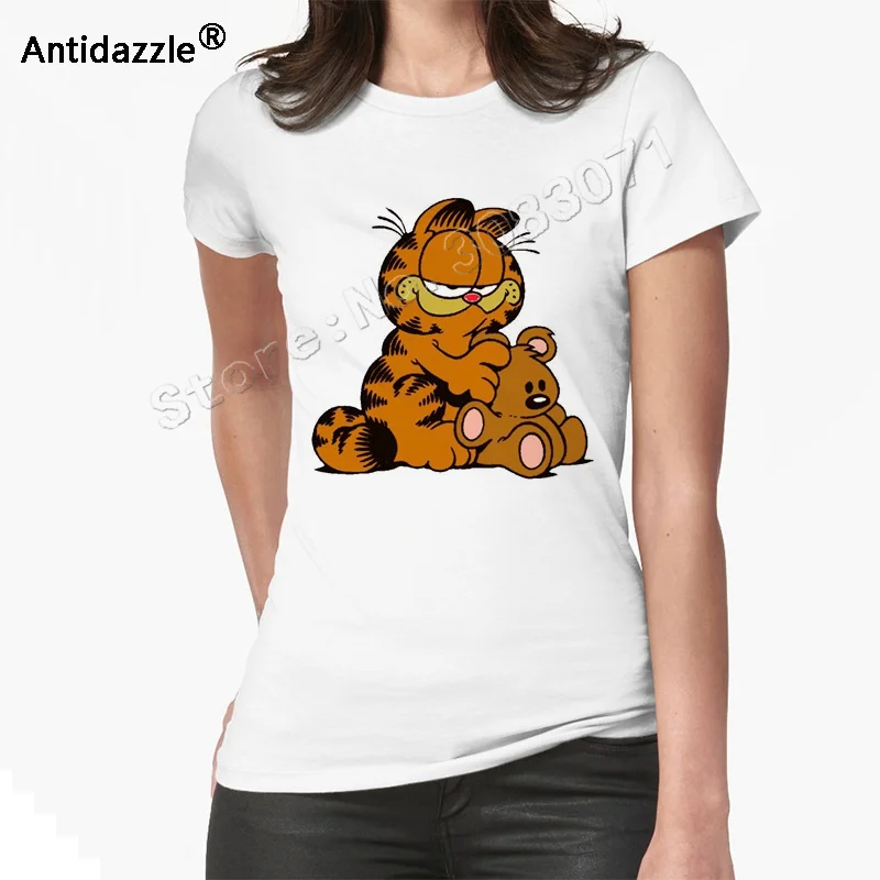 ty17 Antidazzle модная Горячая Распродажа Забавный дизайн Гарфилд плюшевый медведь крутая женская футболка с коротким рукавом повседневные футболки и топы - Цвет: ty17