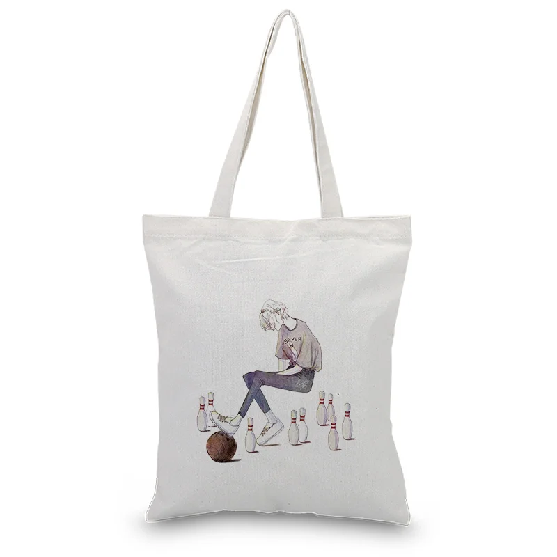 Тканевая сумка с узором для девочек, Повседневная сумка с текстом, ручная сумка с логотипом, сумка для покупок, эко многоразовая утилизация