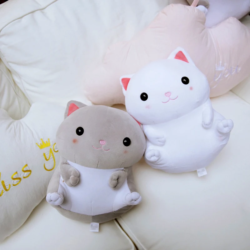 Kawaii Cat, плюшевая игрушка, мягкая плюшевая кукла в виде животного, плюшевые куклы Kitty, плюшевая подушка в виде животного, детские игрушки, рождественские подарки для девочек