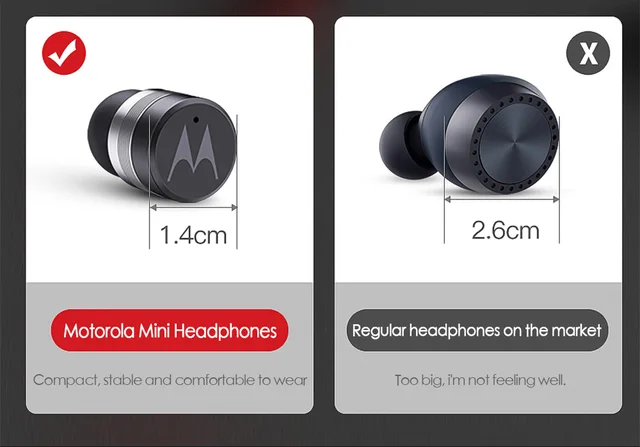 Motorola Vervebuds 300 Wireless Apple AliExpress Earphone Sports - Earbuds & Mini Bluetooth Phone Headphones Earphones Huawei - New For Samsung 93db In-ear Headphones