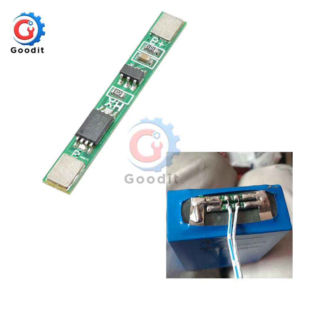 3 шт. защитная плата литиевого аккумулятора 1S 7 в А полимерная BMS PCM PCB модуль защиты