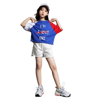 

New Summer Kids Hip Hop Street Clothing For Teens Boy Girl Cotton Tshirt And Shorts Two Pieces Clothes Set 4 5 7 9 11 13 15 17 Y