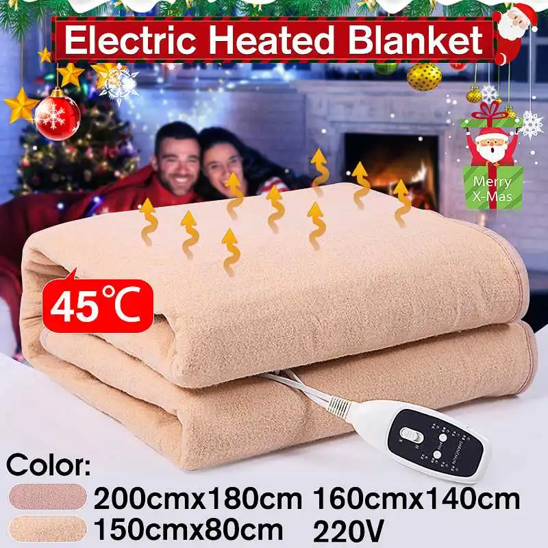 

220v Electric Heated Blanket Waterproof Single Double Size Electric Heating Blanket Pad For Beds Body Warmer Electric Heater