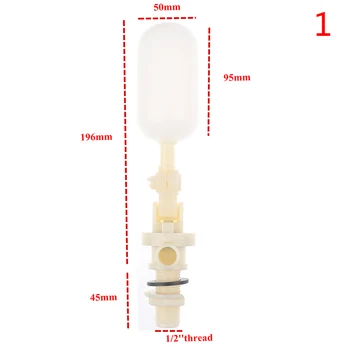 

White Plastic Adjustable Auto Fill Float Ball Valve Water Control Switch For Water Tower Water Tank