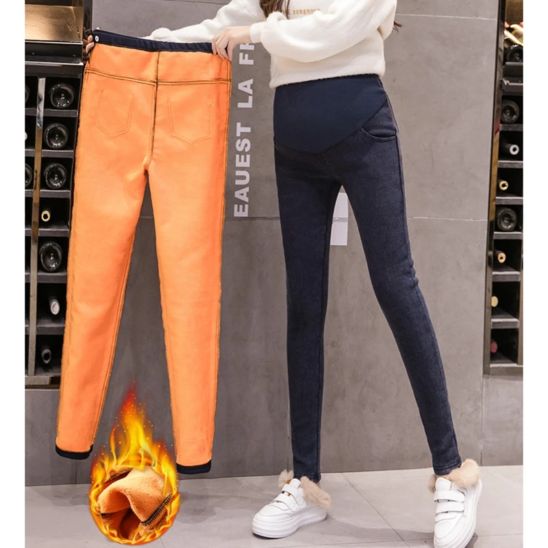 Denim Jeans Pregnant Women Spring Autumn Maternity Belly Leggings High Elastic Nursing Long Pants For Pregnancy Trousers maternity jeans