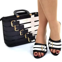 Colore nero 2021 scarpe e borsa da donna italiane da abbinare per la festa di capodanno con tacco comode scarpe da donna africane abbinate