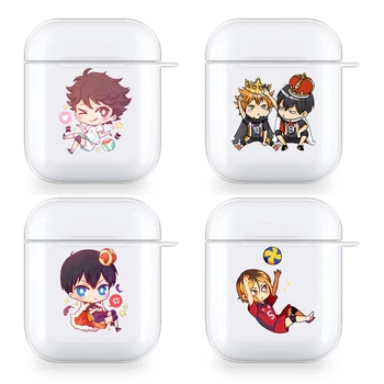 

Haikyuu!! Sugawara Oikawa Kuroo Kenma Hinata Soft Case For Apple AirPods 2 Transparent Earphone Case For Airpods 1 Funda Capa
