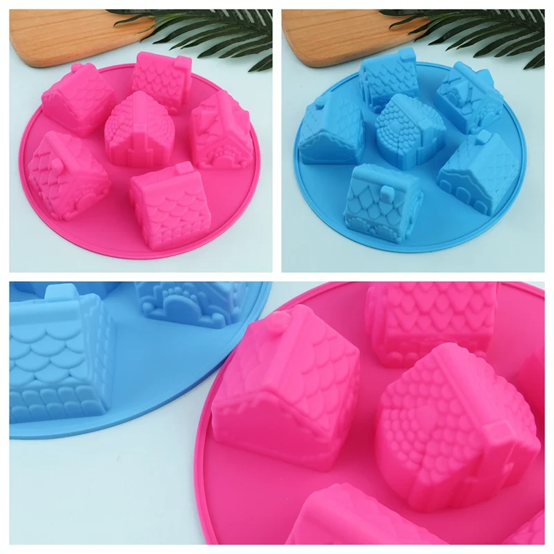 Силиконовые 3D Рождественский Пряничный дом форма для торта шоколад для дома инструменты украшения форма для выпечки печенья