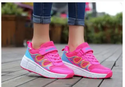 Детские кроссовки Heelys с одним колесом для мальчиков и девочек, повседневная обувь на роликах, детские спортивные ботинки для девушек - Цвет: 11