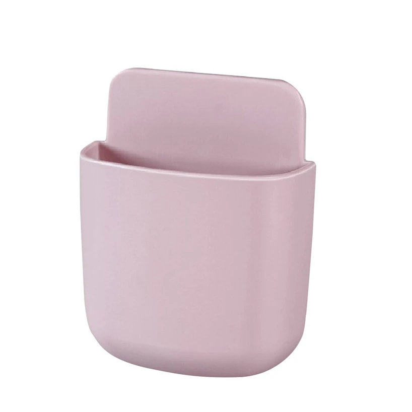 Perforated wall-mounted remote control toothbrush holder practical simple home bedroom convenient remote control hanging shelf
