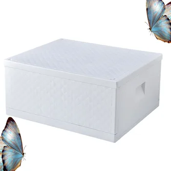 

1Pc Foldable Storage Box High-Capacity Containing Box for Home Grey White