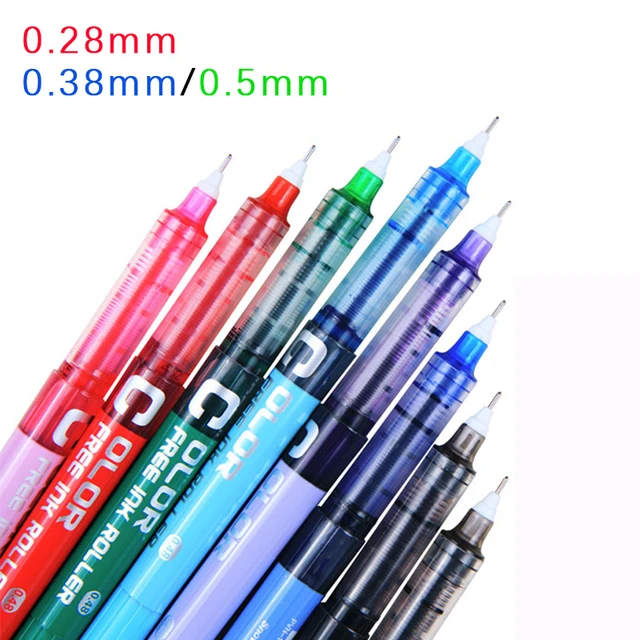 Disposable Plastic Liquid Ink Tank Rollerball Pens, 0.5mm Extra Fine Point  Pens Smooth Writing, Green - China Pen, Roller Pen