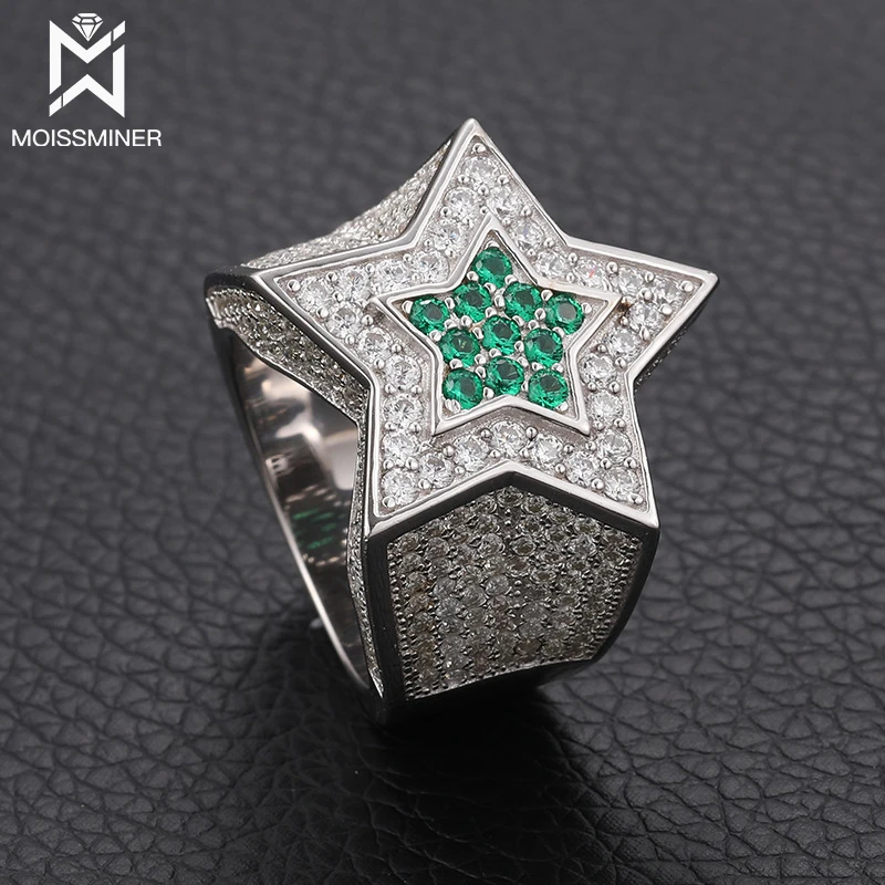 Moissanite Ring S925 Silver Iced Out Rings Real Diamond Finger Jewelry For Men Women High-End Jewelry Pass Test Free Shipping axt bphr v3 1 sio db32p v1 3 0 92% new test before shipping