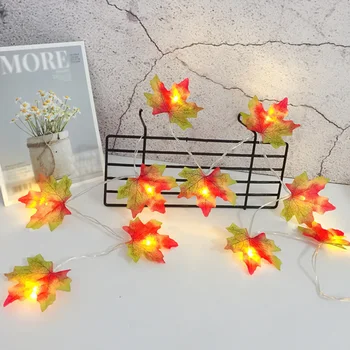 

String Lights LED Lamp Home Energy Saving Garden Exquisite Party Atmosphere Maple Leaf Portable Outdoor Bright Festival Decor