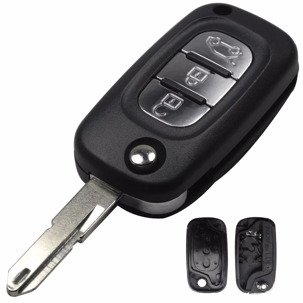 Jingyuqin 10ps 3 кнопки для Renault Vivaro/Master/trafdex/laguna/Clio/Megane/Kangoo модус откидной Складной автомобильный брелок