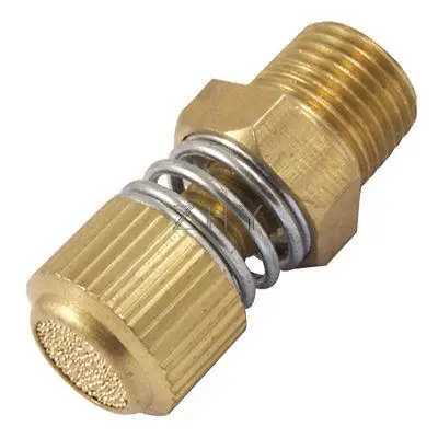 

Gold Tone Adjustable Pneumatic Muffler Silencer 3/8" Male Threaded for Valve