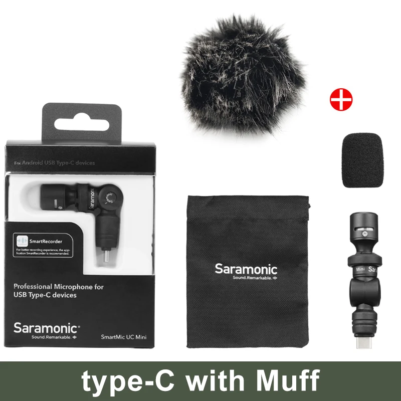 Saramonic Di UC Mini Microphone Smart mic with Lightning Type C Interface for iPhone Android Smartphone Voice Recording Vlog Mic 