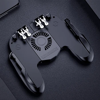 

Six Finger All-in-One PUBG Mobile Game Controller Free Fire Key Button Joystick with Cool Fan Gamepad L1 R1 PUBG Trigger 3 type