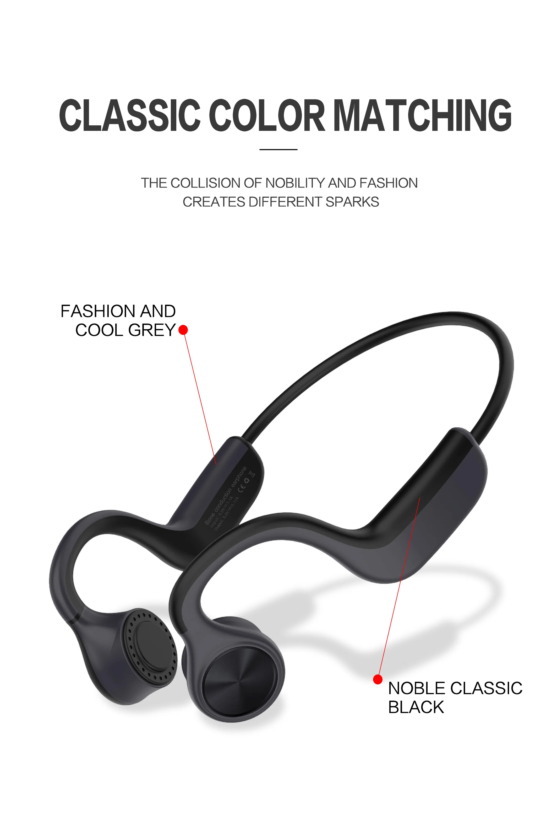 E9 bluetooth гарнитура с костной проводимостью, беспроводная гарнитура для занятий спортом на открытом воздухе, стерео гарнитура для разговоров и музыки, задняя подвеска