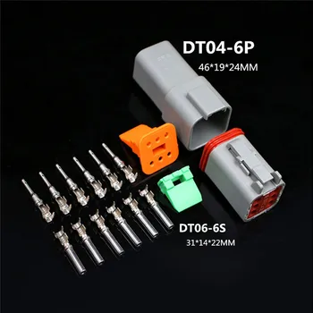 

2/3/4/6/8/12 Pin IP65 Waterproof Electrical Wire Connector Socket Plug Kits DT04 DT06 Dustproof Connector for Motorcycle Car