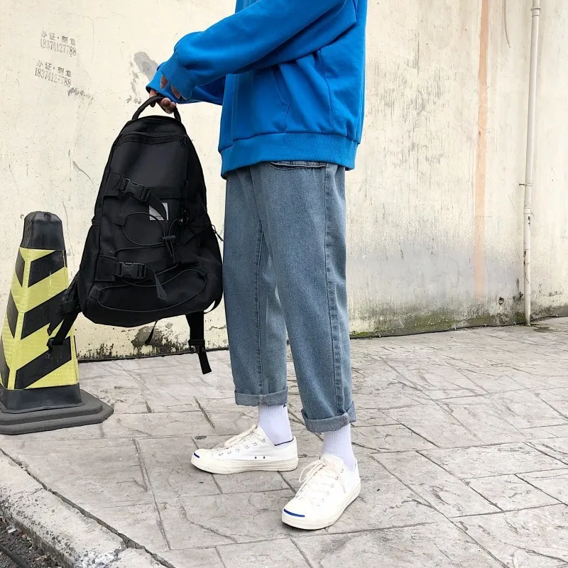 

Large Size (Quality Inspection) 19 Autumn Elastic Loose-Fit Jeans Large Pocket Simple Versatile Trousers