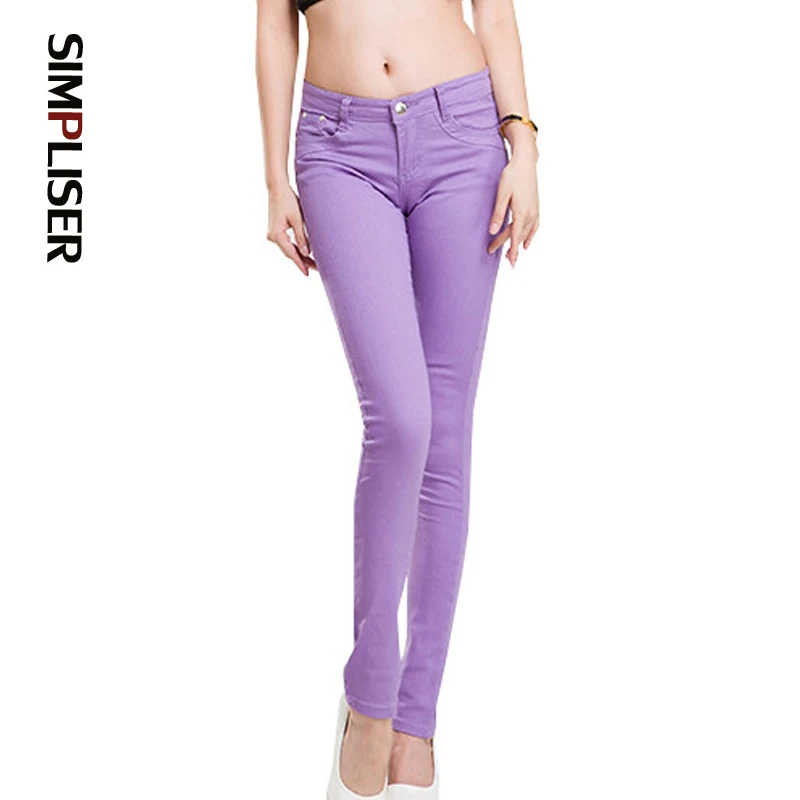 women's plus size purple jeans
