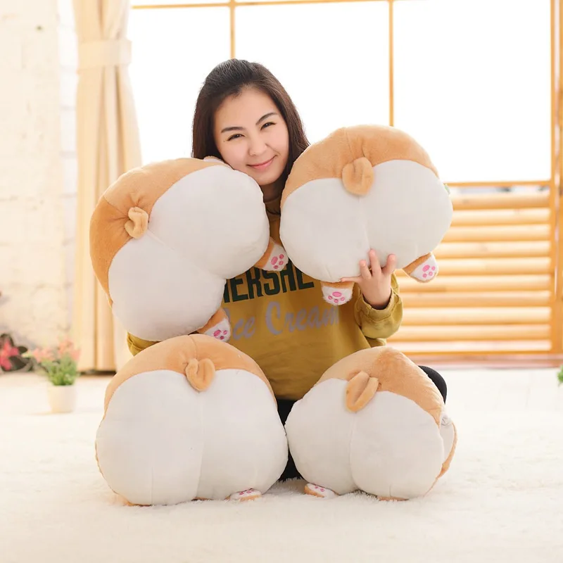 

Novelty Corgi Butt Plush Corgi Pillow Hip Hand Warmer Cartoon Animal Sofa Cushion Stuffed Dog Kids Toys Dropship8