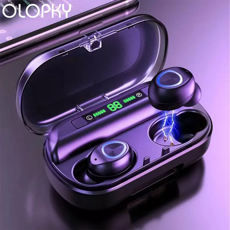 

V10 TWS Earphones Cordless Ecouteur Wireless Bluetooth 5.0 Noise Isolating True Wireless Earbuds lightning LED Display Earpiece