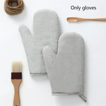 1 шт. перчатки для выпечки теплоизоляция для приготовления пищи утолщенный кухонный инструмент микроволновая печь рукавица из чистого хлопка и льна модный портативный подвесной