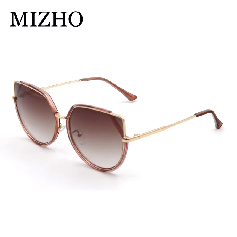 MIZHO, модный светильник, солнцезащитные очки для женщин, кошачий глаз, фирменный дизайн, Ретро стиль,, градиентные женские солнцезащитные очки, зеркальные, ретро оттенки