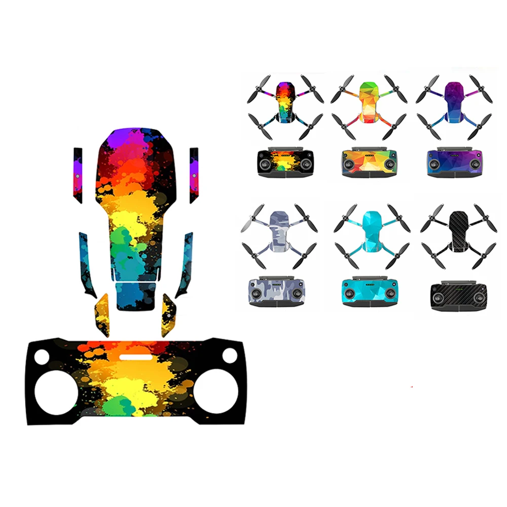 Buy DUS 6PCS PVC Stickers For DJI MAVIC MINI Waterproof Scratch-resistant Sun Protection Film Drone Decoration Colorful Accessories 