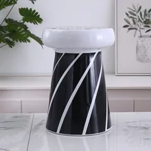 Tabouret de Table en forme de champignon, style nordique moderne, noir et blanc, à la mode, pour la maison