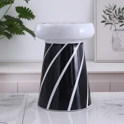Taburete nórdico moderno con forma de seta, moderno, en blanco y negro, para el hogar