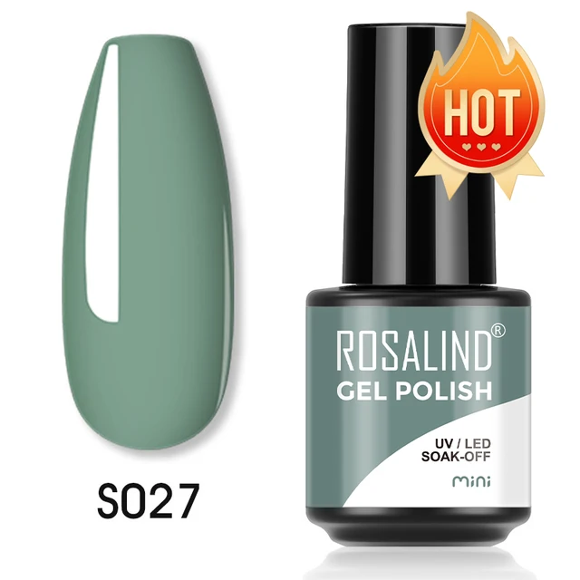 ROSALIND 7ml Gel Polish Semi Permanent Nails Gel Polish Soak Off UV LED Base Top Coat Vernis Nail Art Glitter Gel Varnish SLS-S027